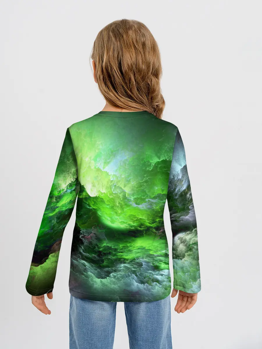 Детский лонгслив / GREEN SPACE | ЗЕЛЁНЫЙ КОСМОС