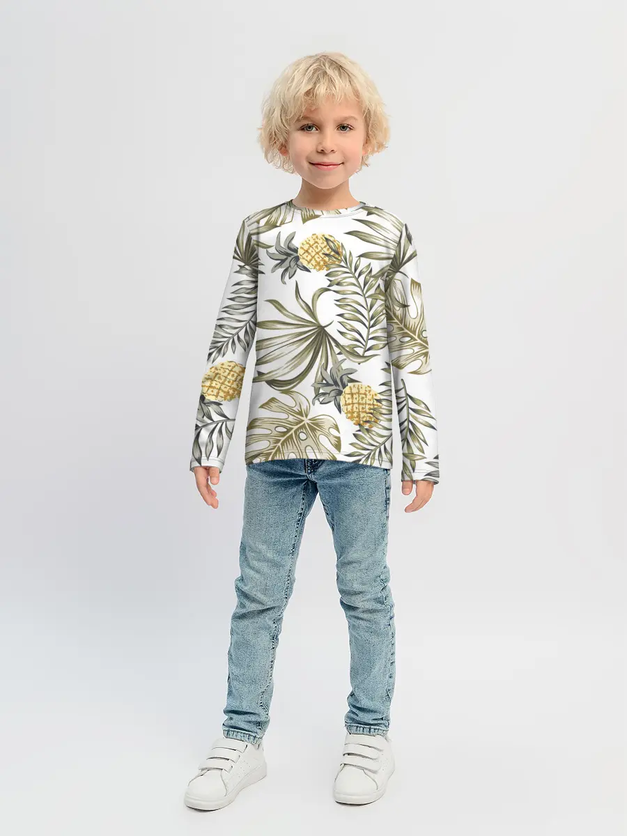 Детский лонгслив / Тропики хаки