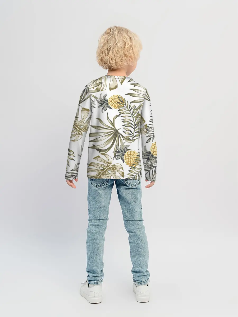 Детский лонгслив / Тропики хаки