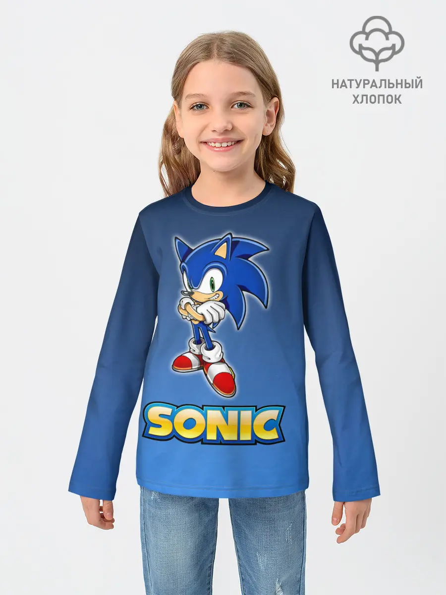 Детский лонгслив / Соник