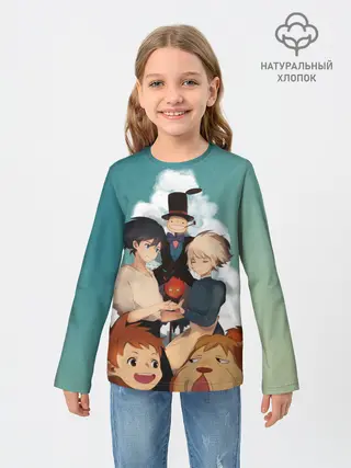 Детский лонгслив / Хаул, Софи, Кальцифер и другие