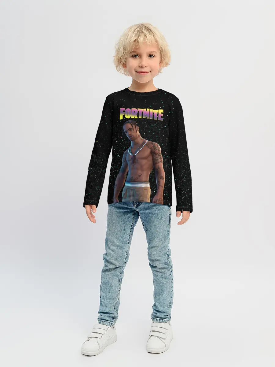 Детский лонгслив / Travis Scott, Fortnite