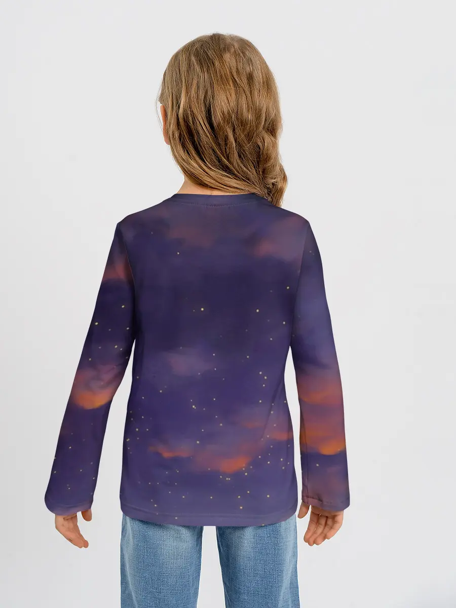 Детский лонгслив / To the Moon 3D
