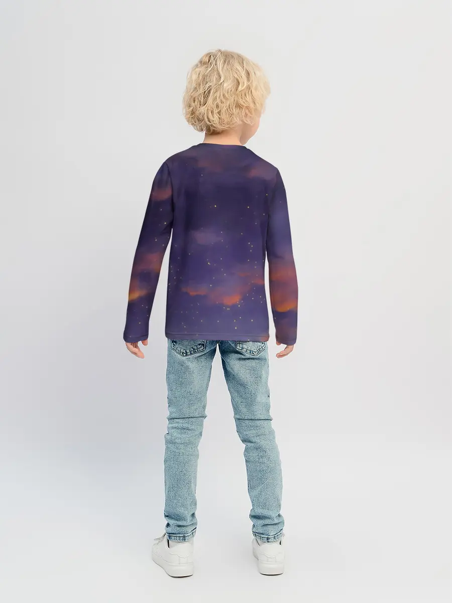 Детский лонгслив / To the Moon 3D