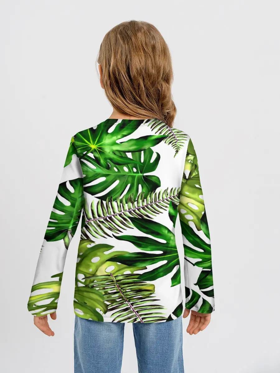 Детский лонгслив / ГАВАЙСКИЕ ЛИСТЬЯ