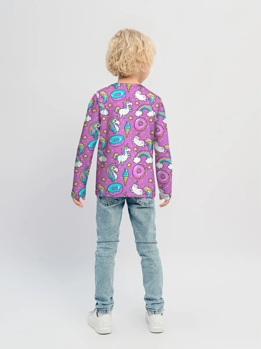 Детский лонгслив / Pink unicorn