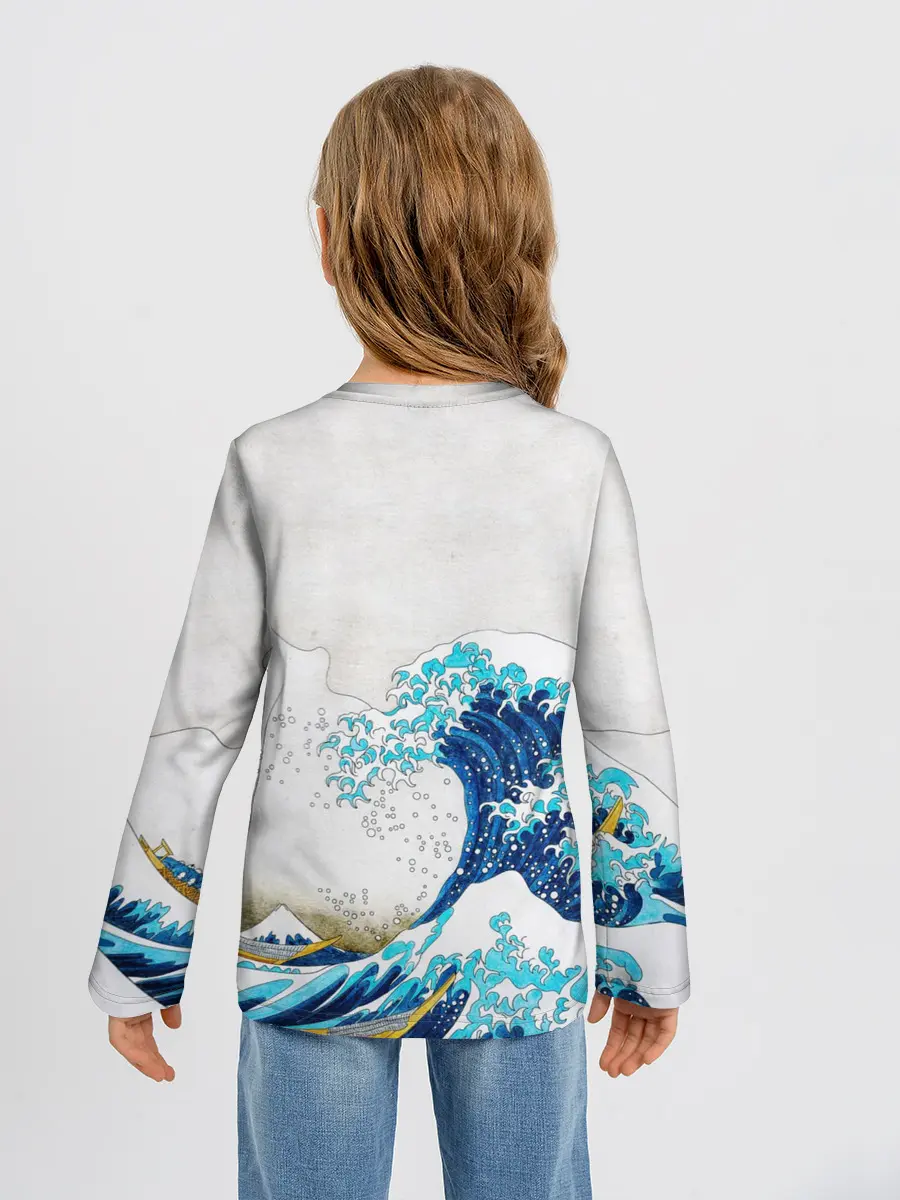 Детский лонгслив / Japanese wave