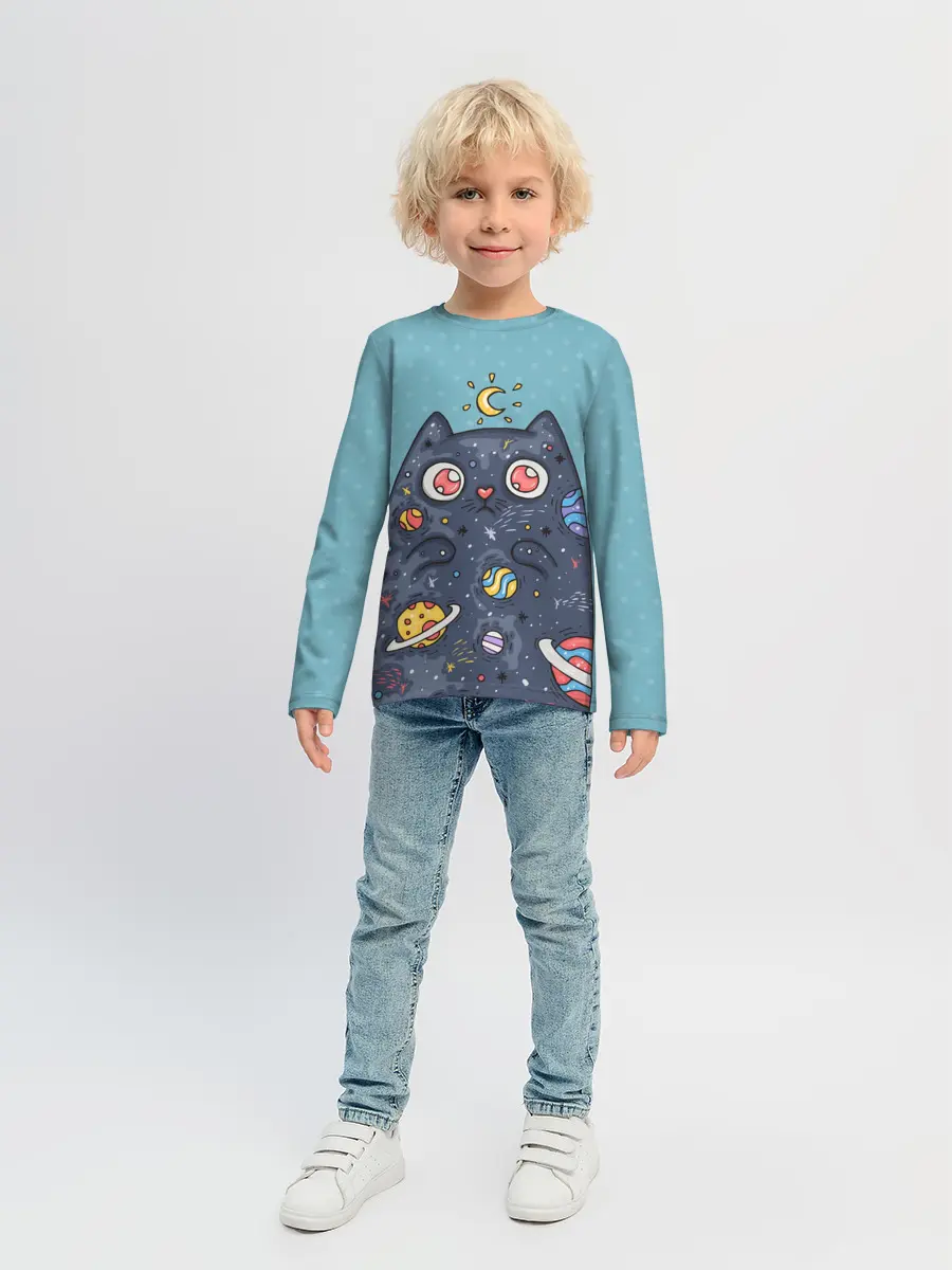 Детский лонгслив / Cat