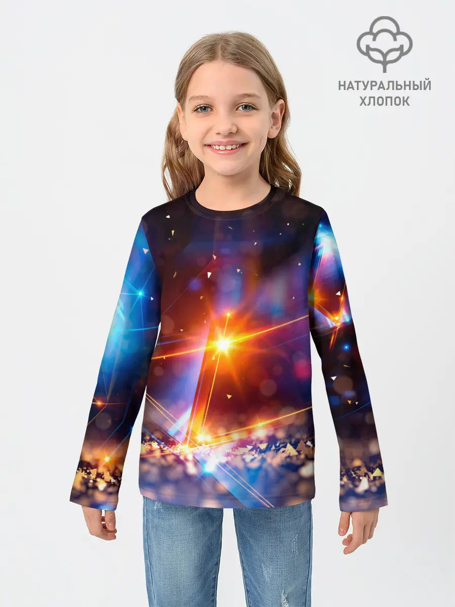 Детский лонгслив / geometry light