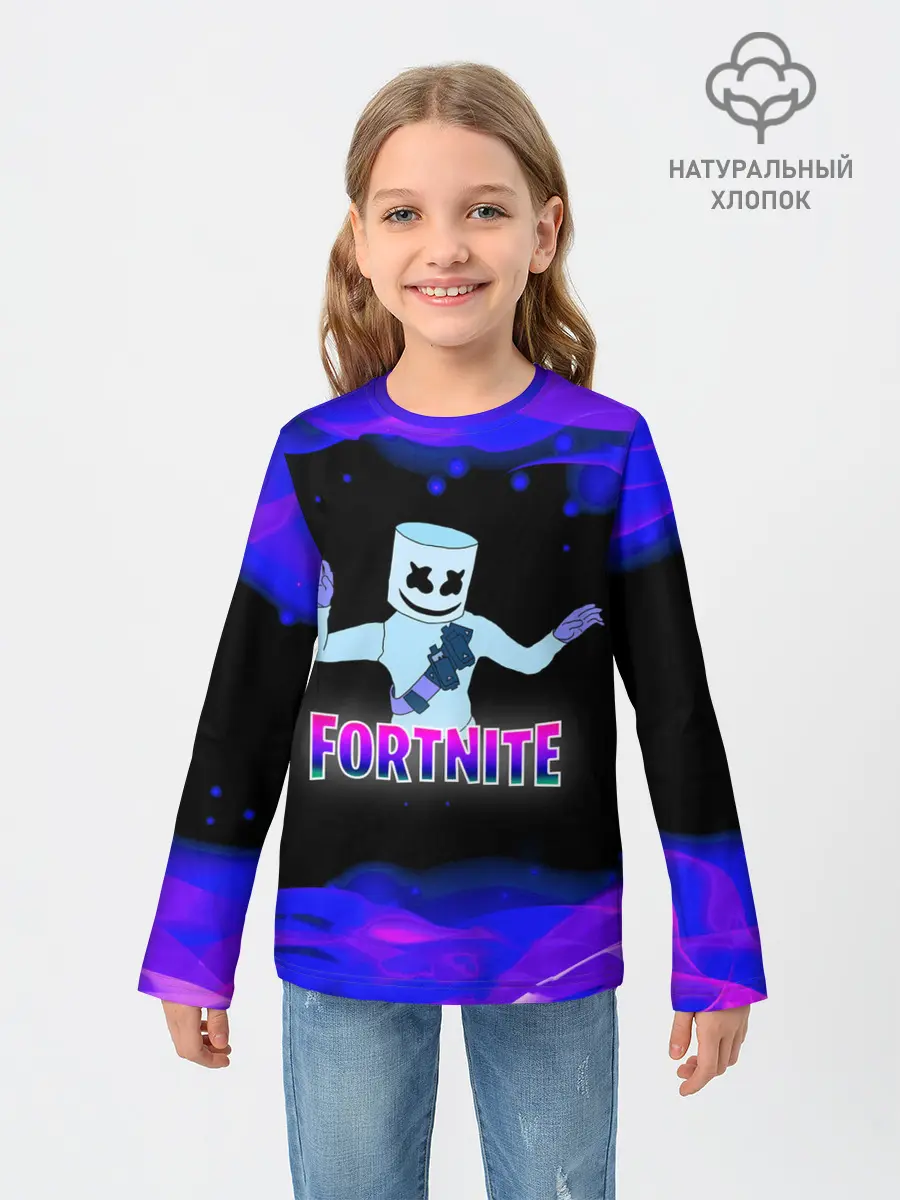 Детский лонгслив / Fortnite Marshmallow