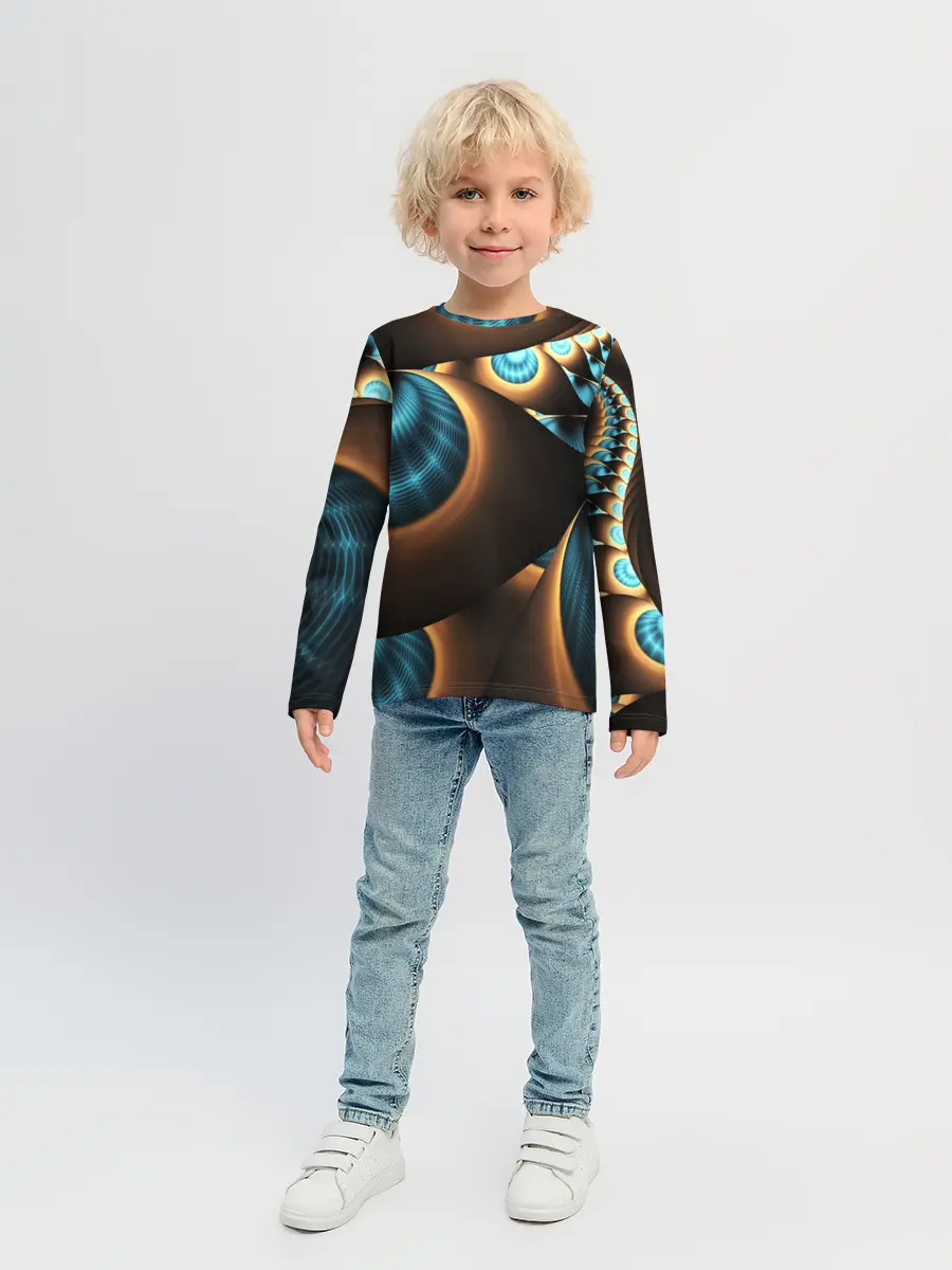 Детский лонгслив / 3D FRACTAL