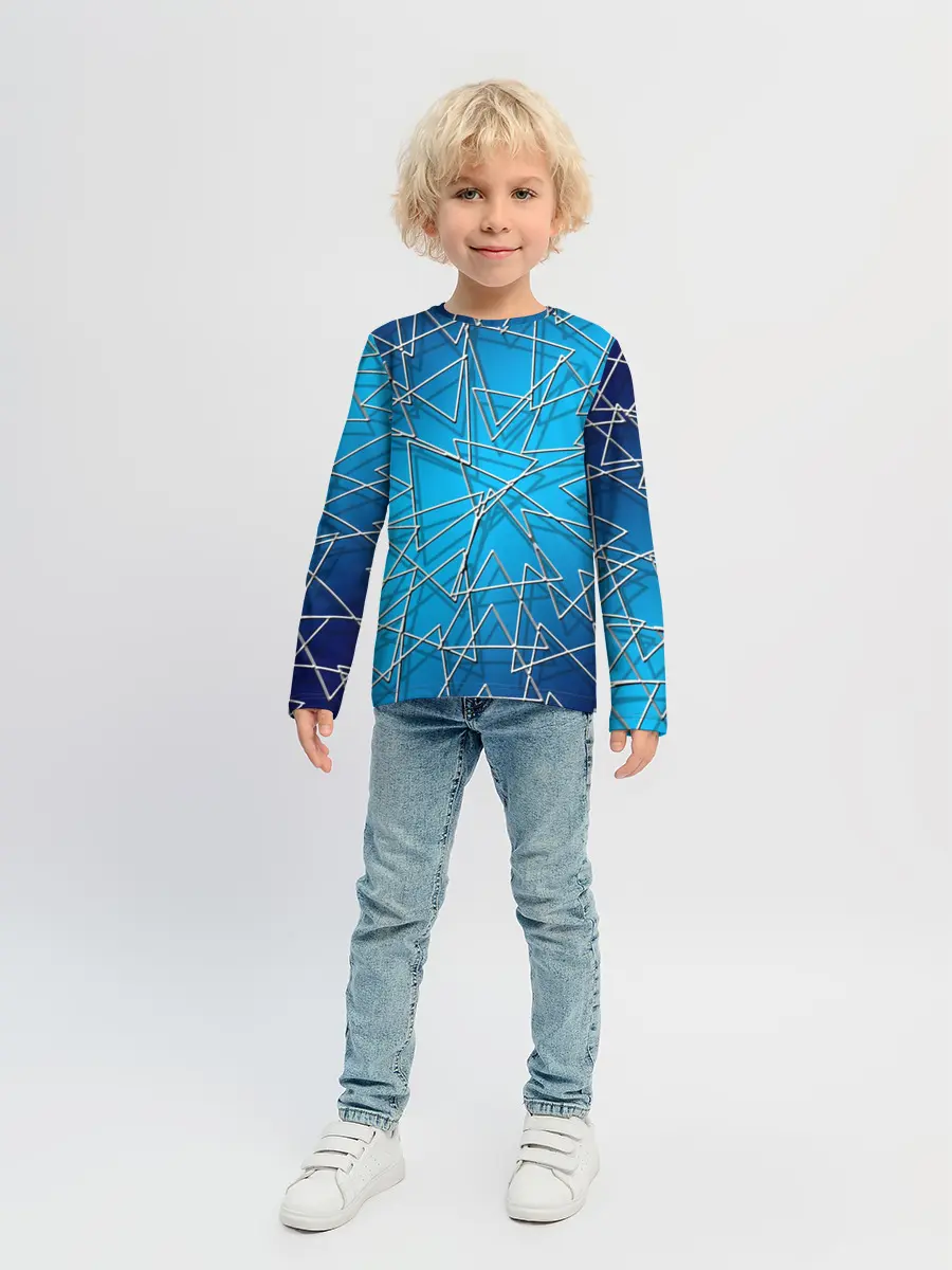 Детский лонгслив / Треугольники