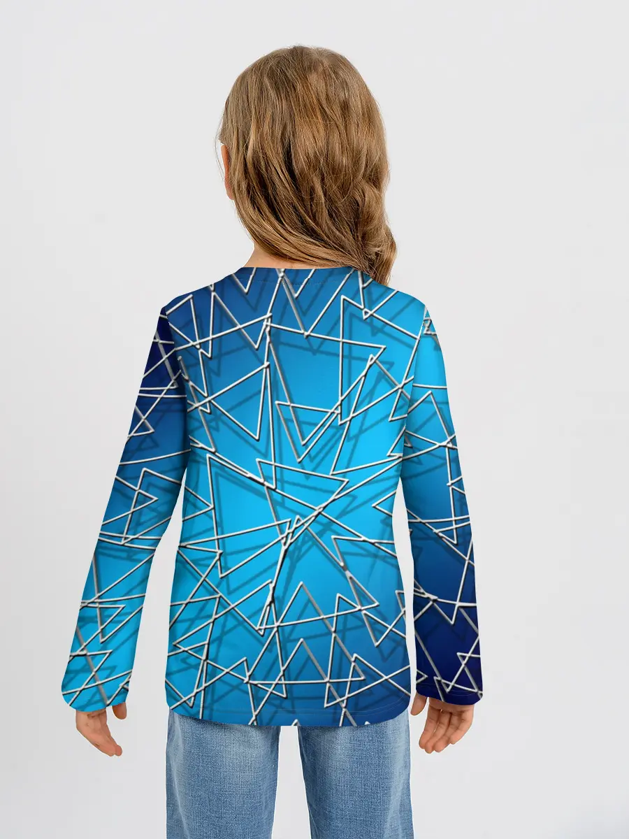 Детский лонгслив / Треугольники