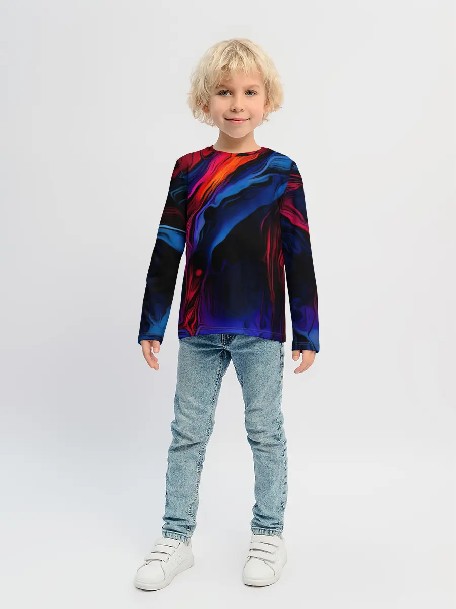 Детский лонгслив / Красочный абстракт