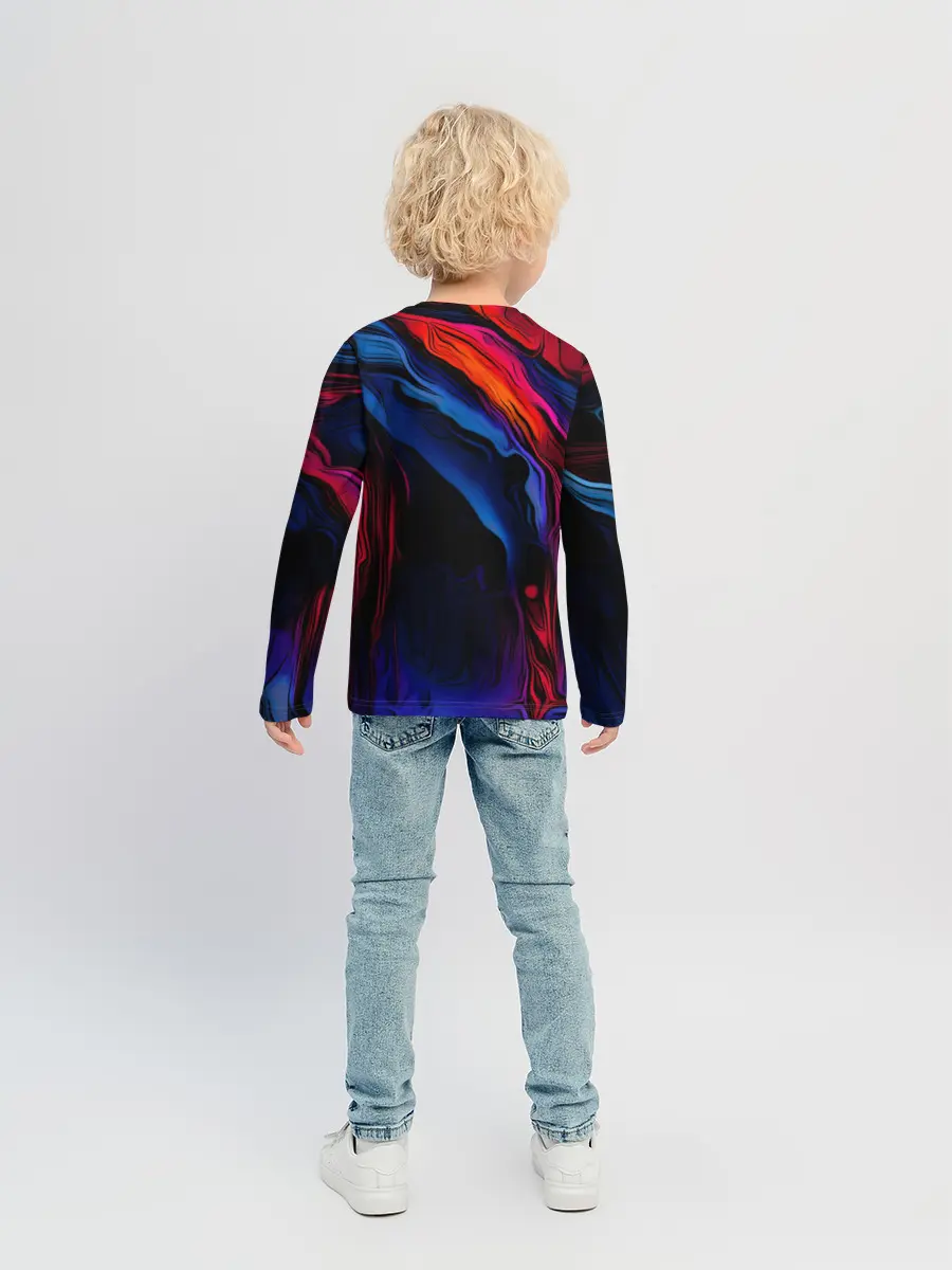 Детский лонгслив / Красочный абстракт