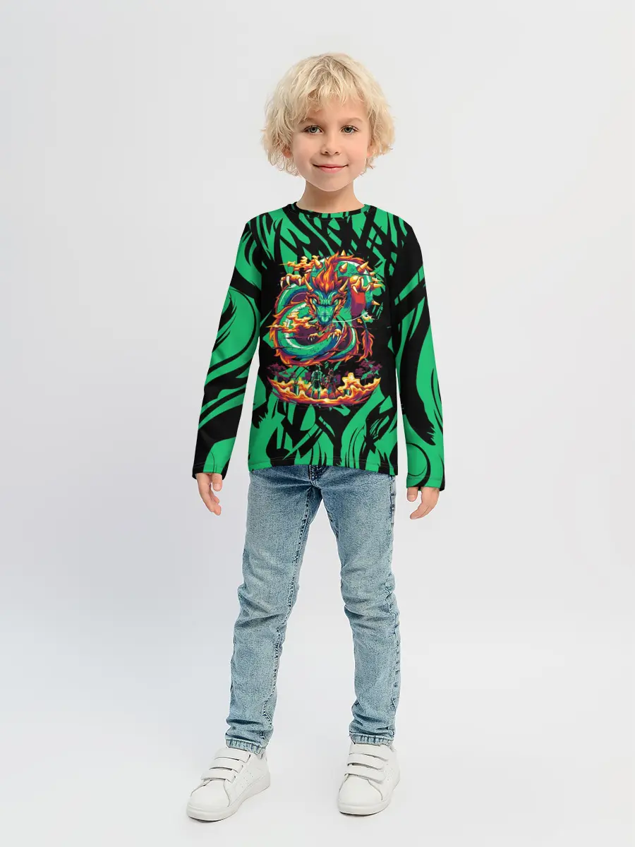 Детский лонгслив / Dragon | Дракон