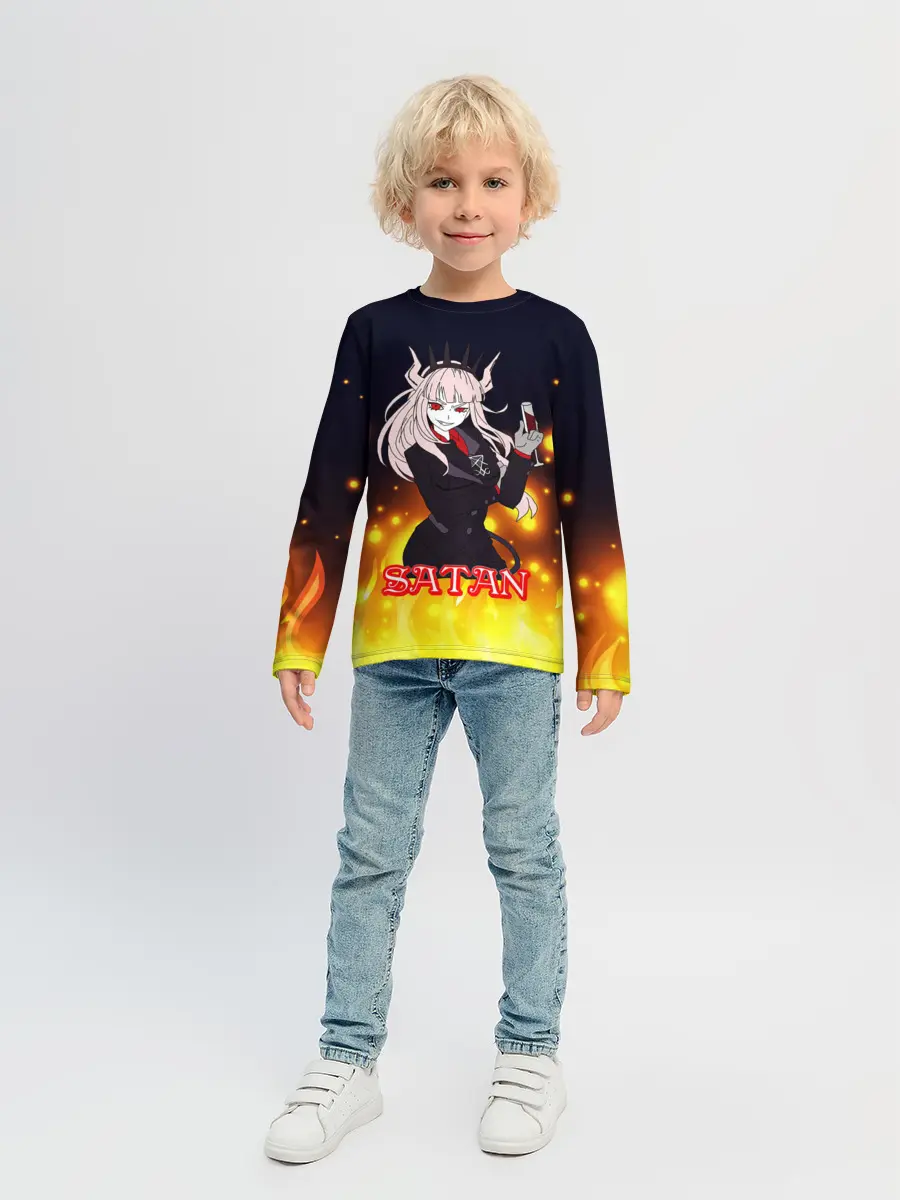 Детский лонгслив / Helltaker Satan Girl