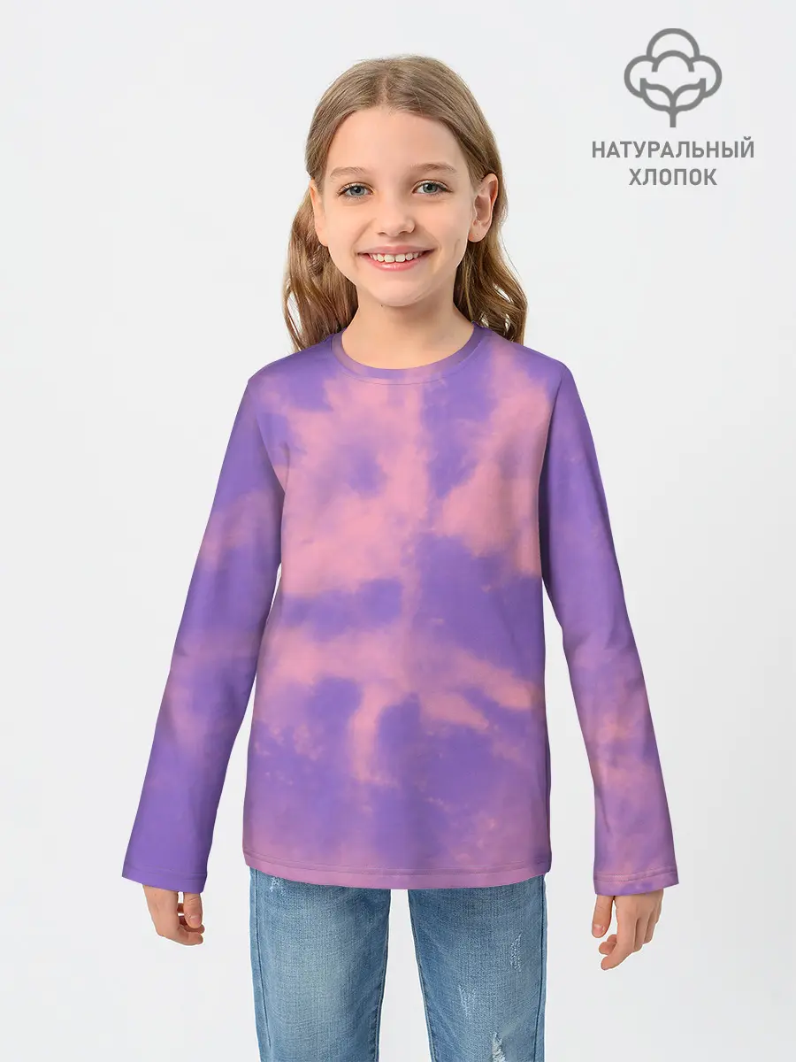 Детский лонгслив / Фиолетовый ТАЙ ДАЙ