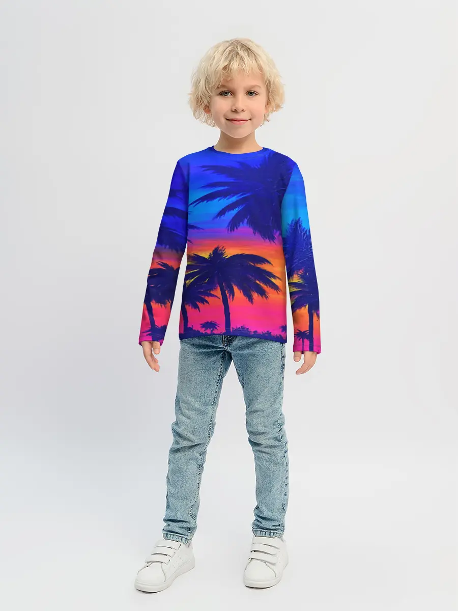 Детский лонгслив / ТРОПИКИ НЕОН