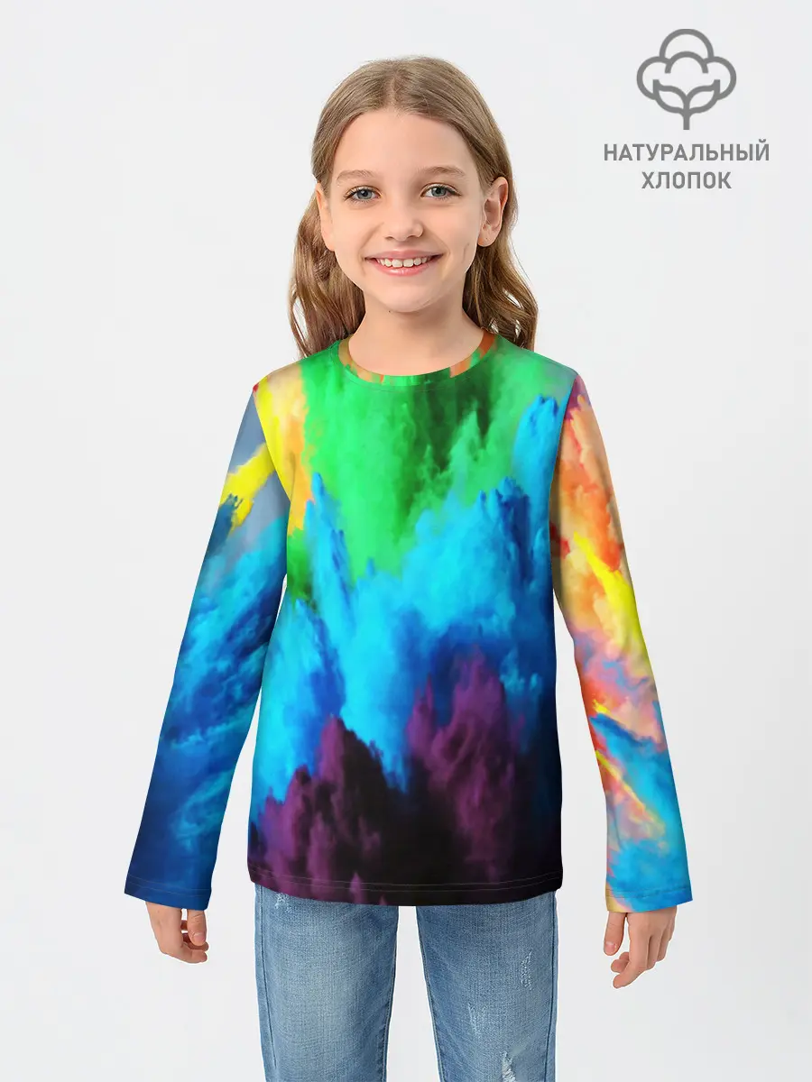 Детский лонгслив / РАЗНОЦВЕТНЫЕ КРАСКИ