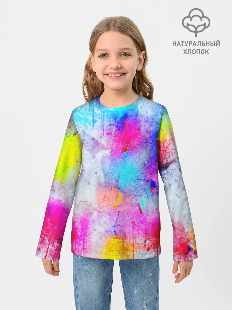 Детский лонгслив / НЕОНОВЫЕ ПОТЕРТОСТИ