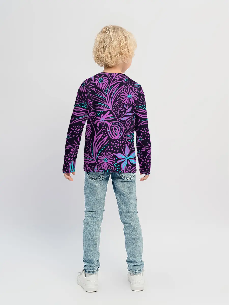 Детский лонгслив / Лев | Флора