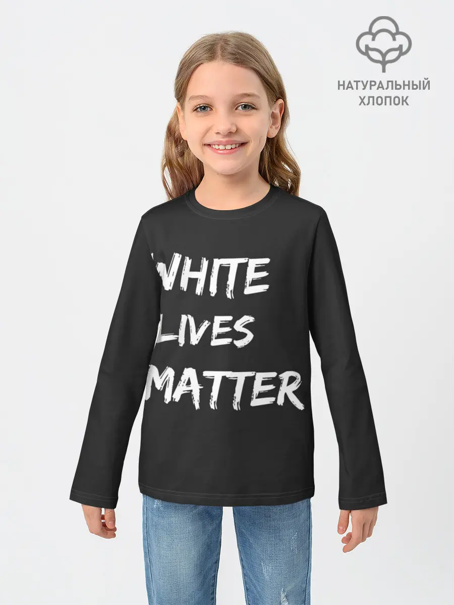 Детский лонгслив / White Lives Matter