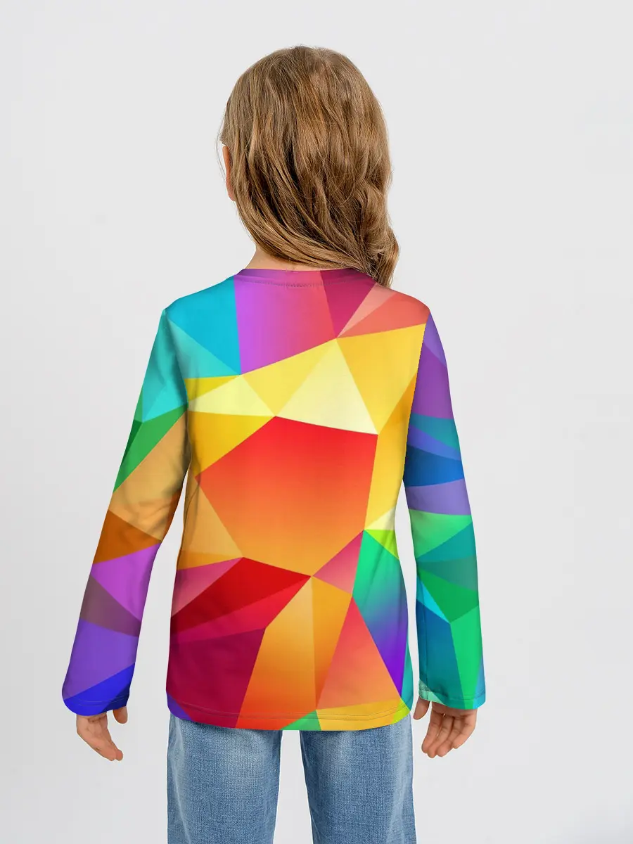 Детский лонгслив / Яркая мозаика