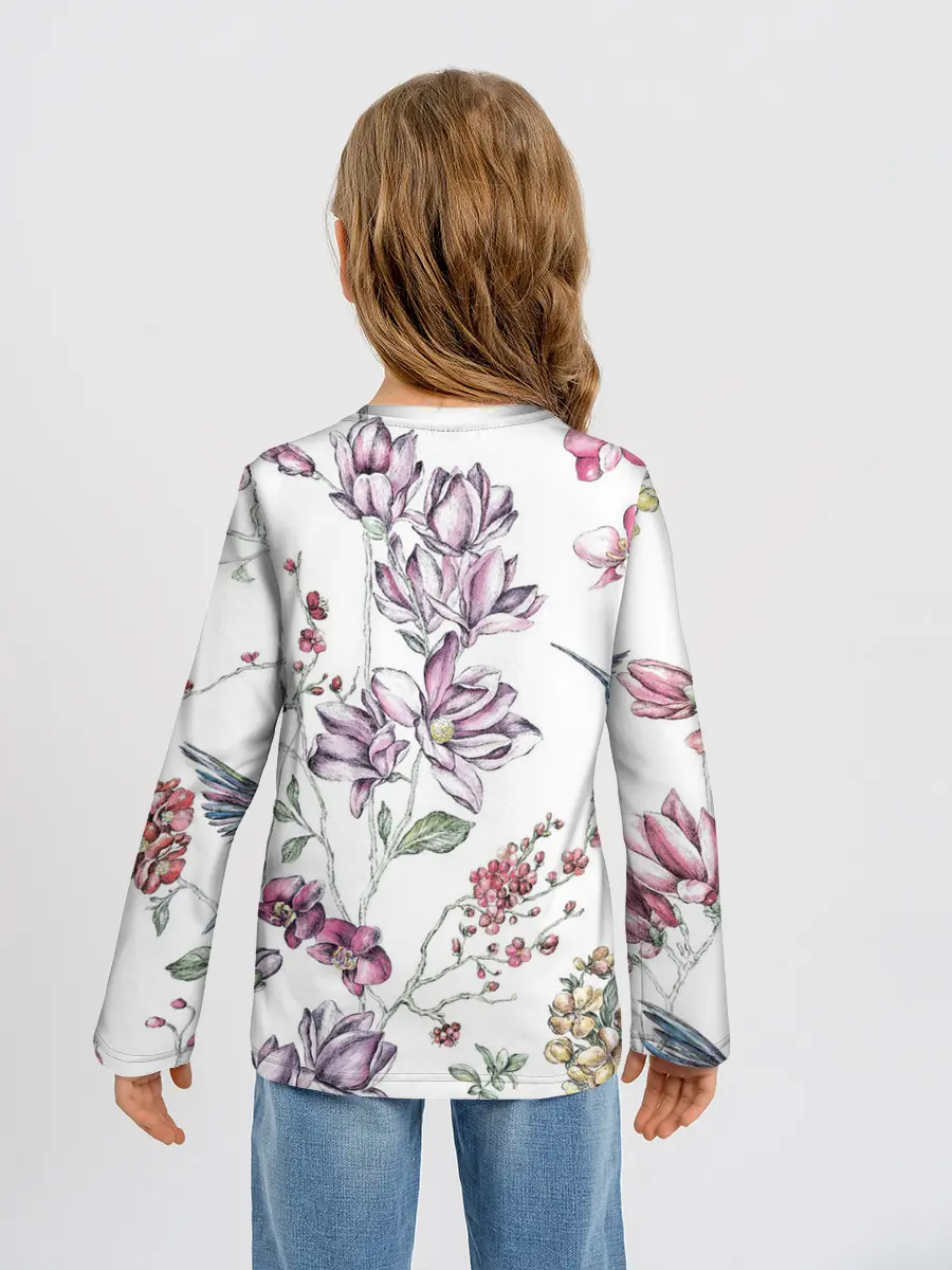 Детский лонгслив / Колибри