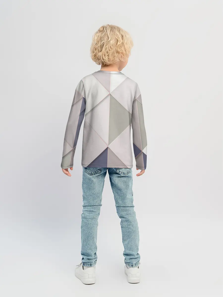 Детский лонгслив / Треугольники