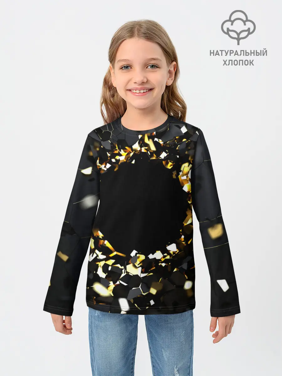 Детский лонгслив / Брызги стекла