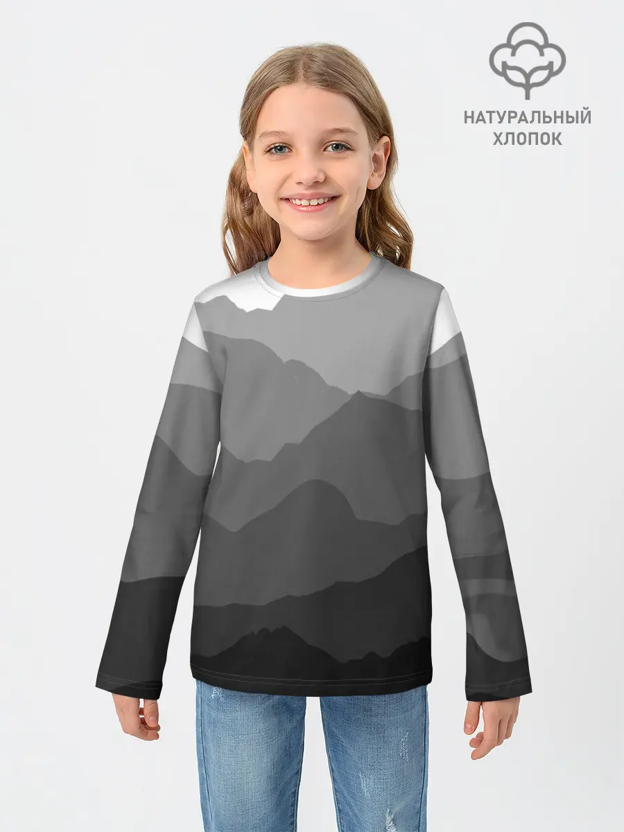 Детский лонгслив / горы
