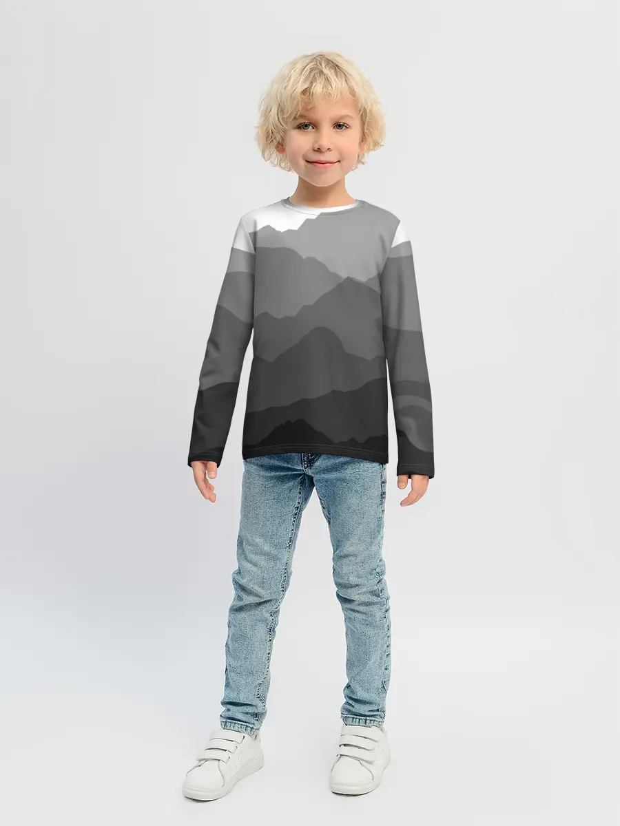 Детский лонгслив / горы