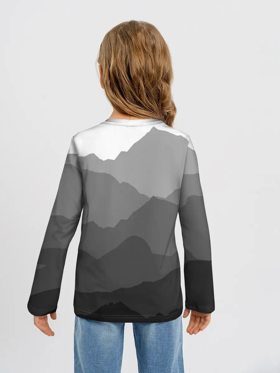 Детский лонгслив / горы