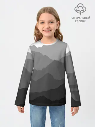 Детский лонгслив / горы