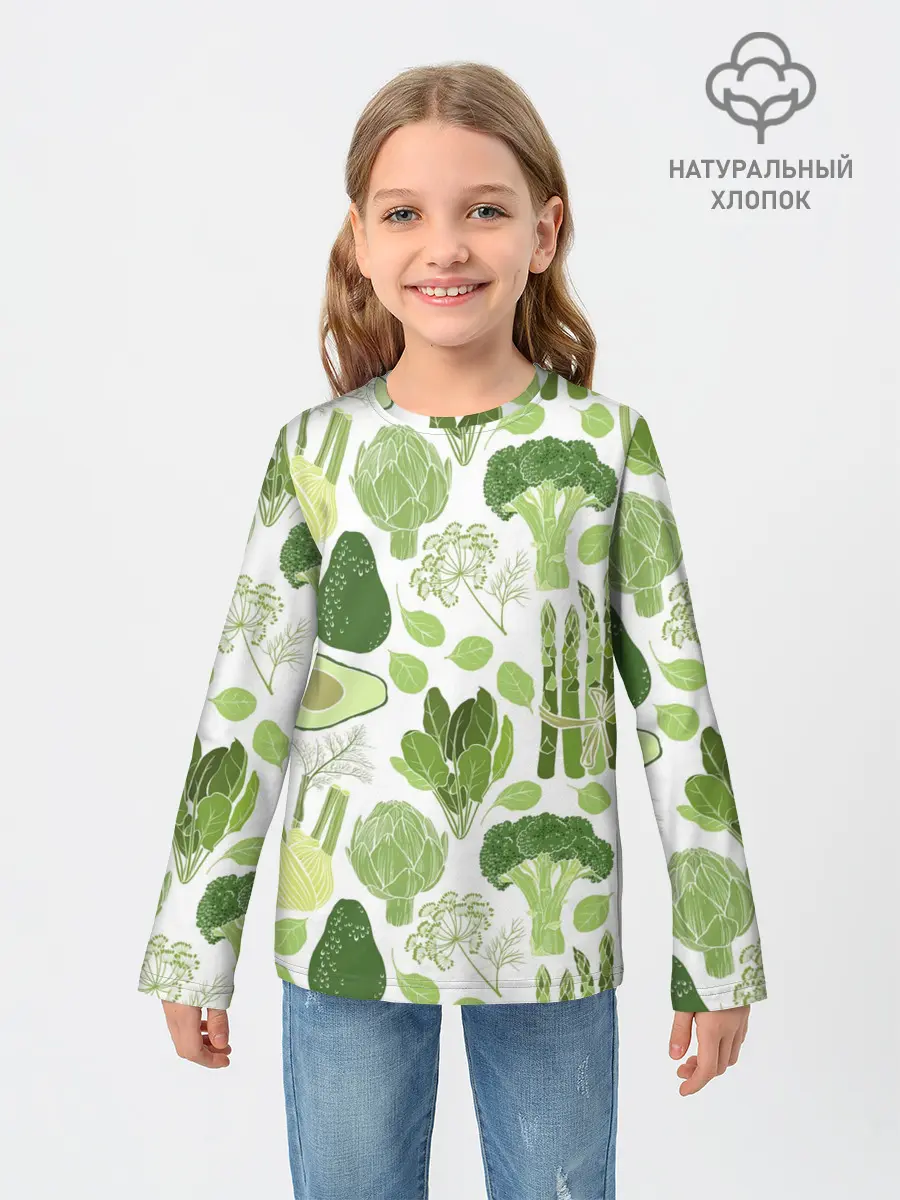 Детский лонгслив / овощи