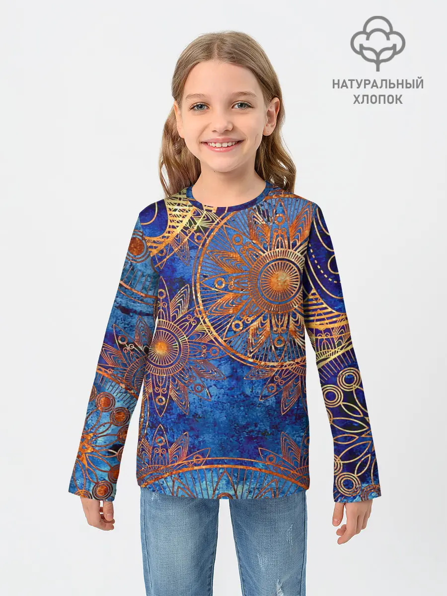 Детский лонгслив / Золотые детали