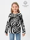 Детский лонгслив / Полосатые 3D круги