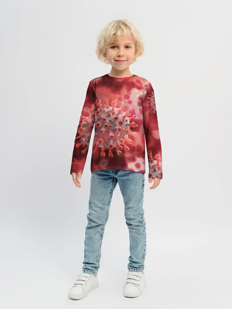 Детский лонгслив / Коронавирус