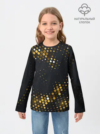 Детский лонгслив / black gold