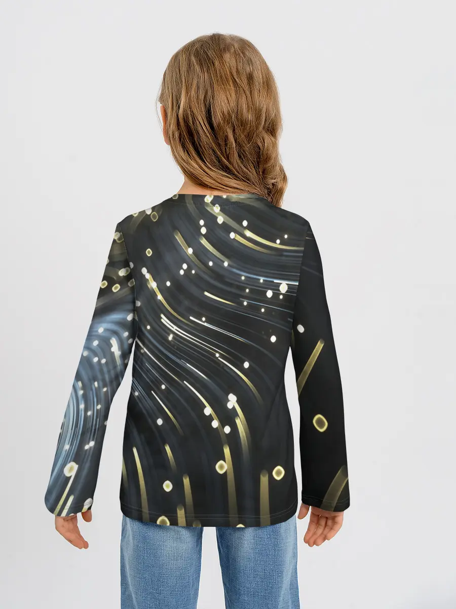 Детский лонгслив / Абстракция искры полосы боке