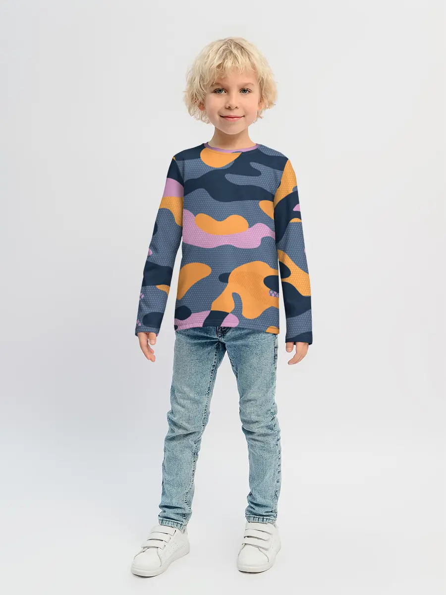 Детский лонгслив / Спортивный милитари