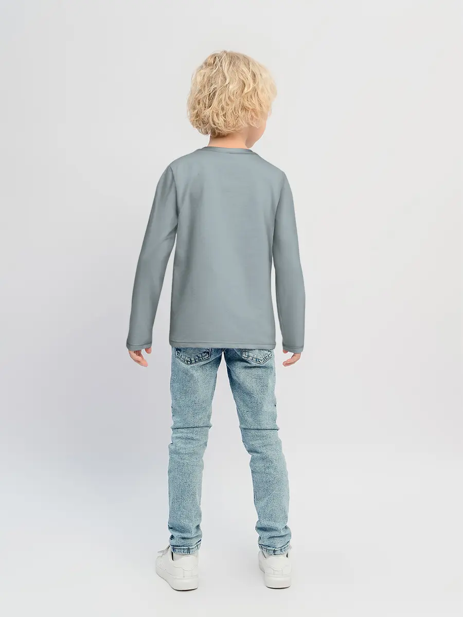 Детский лонгслив / Космический велосипедист