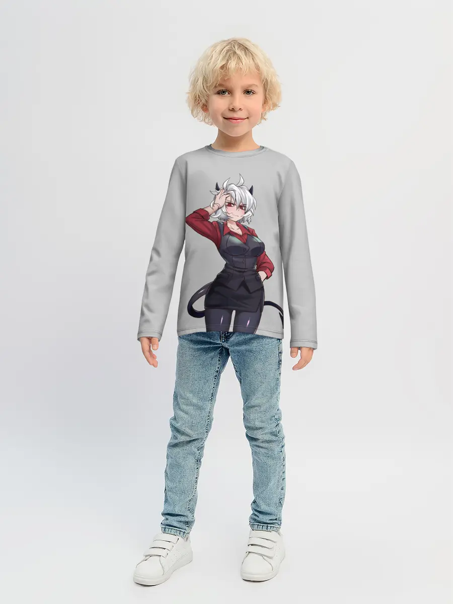 Детский лонгслив / Malina рука на голове Helltaker