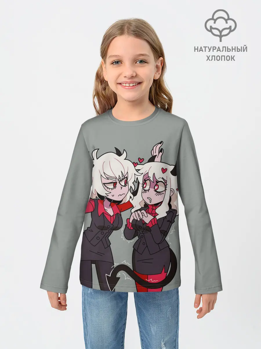 Детский лонгслив / Здрада разговаривает Helltaker