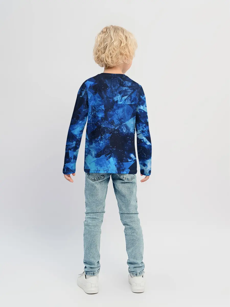 Детский лонгслив / Blue Abstraction