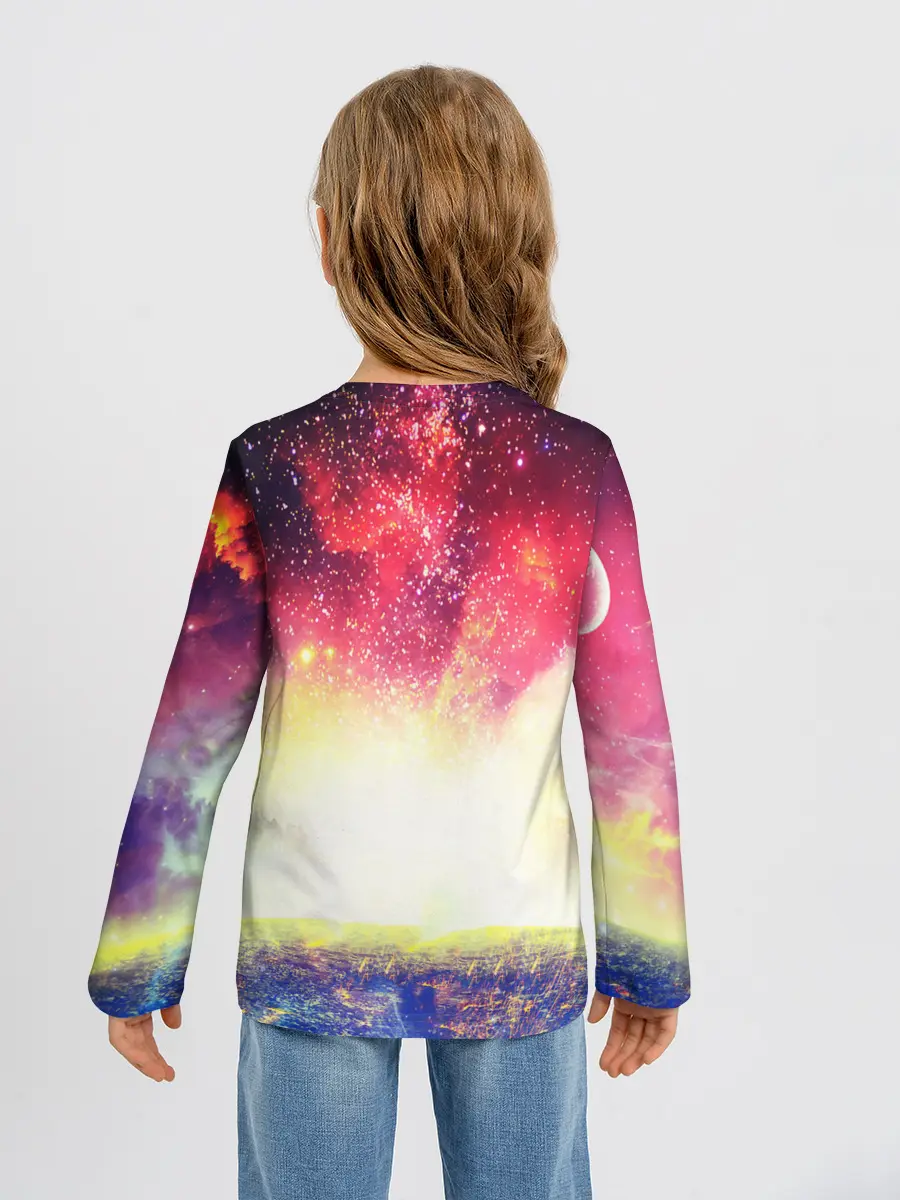 Детский лонгслив / КОСМИЧЕСКИЙ АРТ
