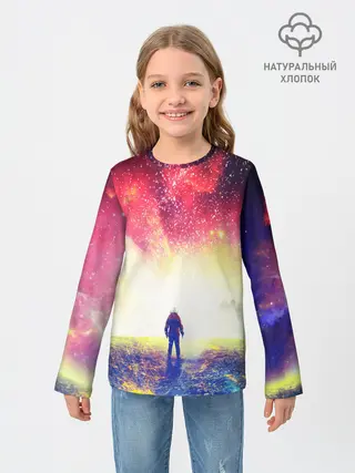 Детский лонгслив / КОСМИЧЕСКИЙ АРТ