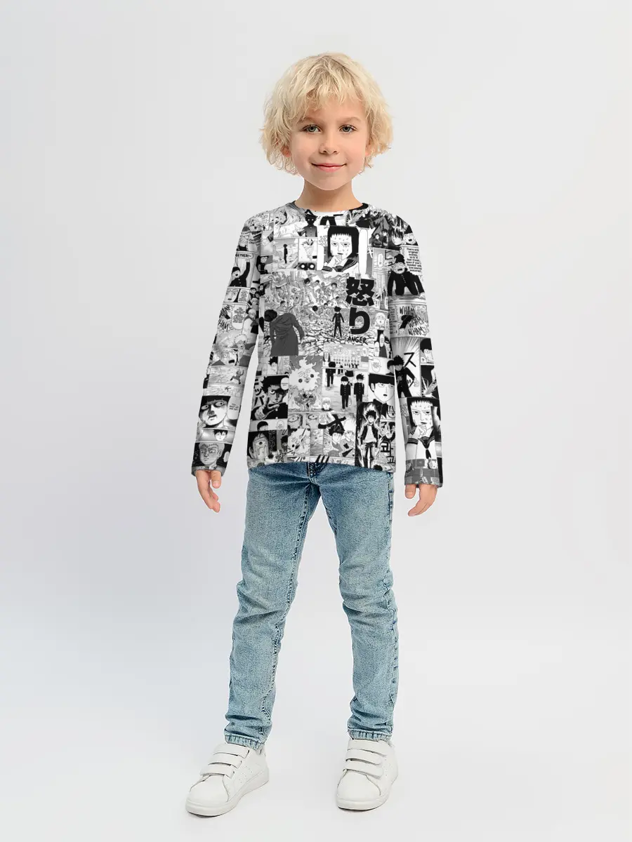 Детский лонгслив / МОБ ПСИХО 100