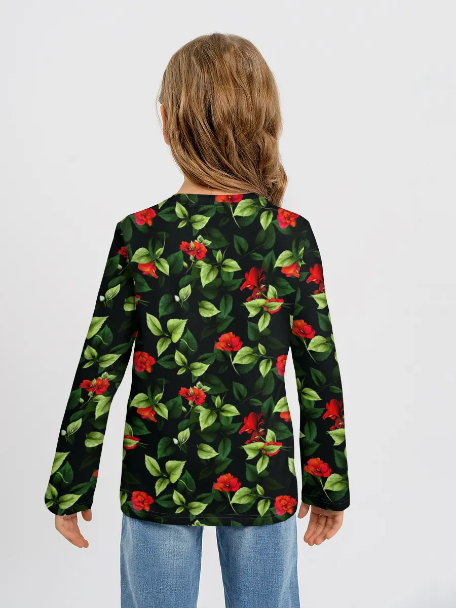 Детский лонгслив / Цветочный сад